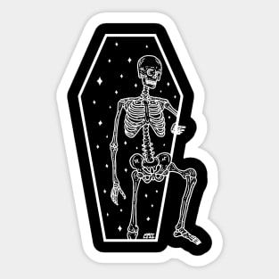 Skeleton Coffin Sticker